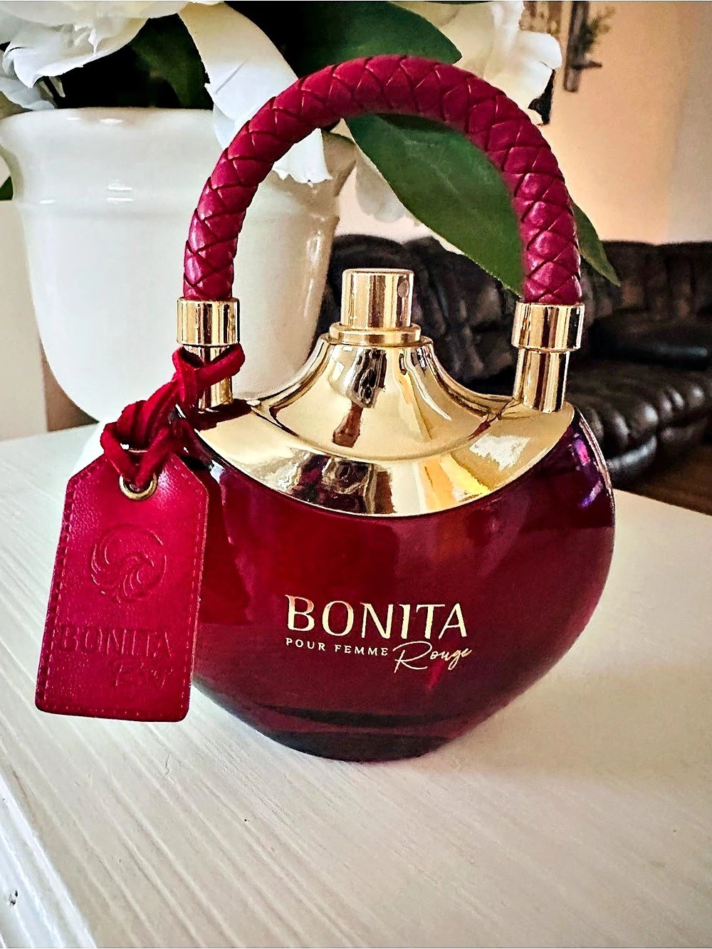 BONITA Pure Premium Rouge Red Gold Perfume Bottle NWT